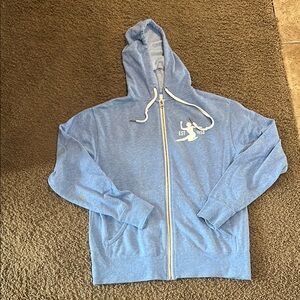 Vintage Blue Zip-Up Hoodie with Logo - Alvin Ailey dance 2016